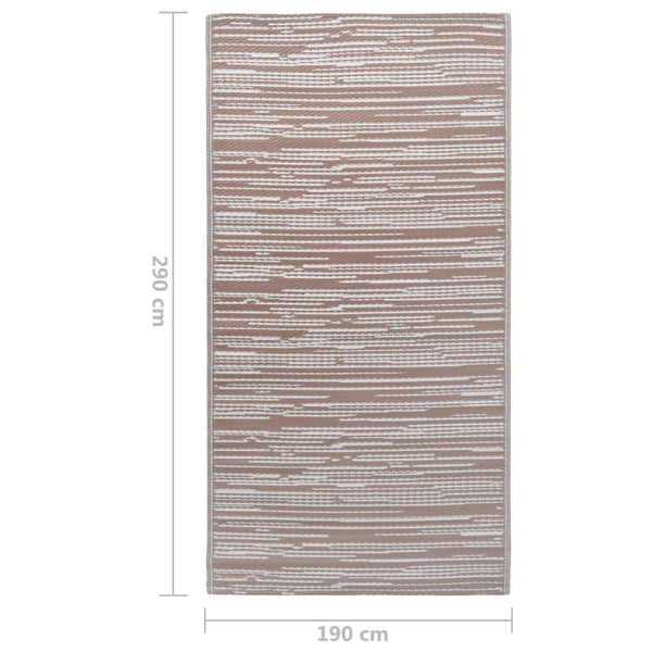 vidaXL Outdoor Rug ARAKIL Brown 190x290 cm PP