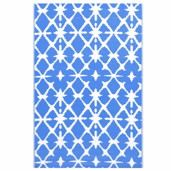 vidaXL Outdoor Rug ARAKIL White and Blue 80x150 cm PP