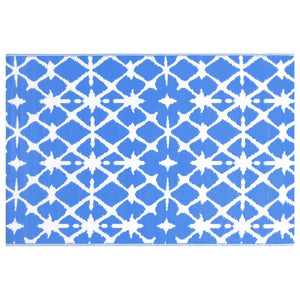 vidaXL Outdoor Rug ARAKIL White and Blue 120x180 cm PP