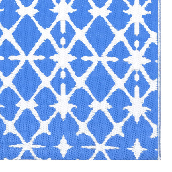 vidaXL Outdoor Rug ARAKIL White and Blue 120x180 cm PP