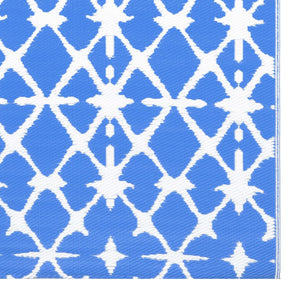 vidaXL Outdoor Rug ARAKIL White and Blue 160x230 cm PP