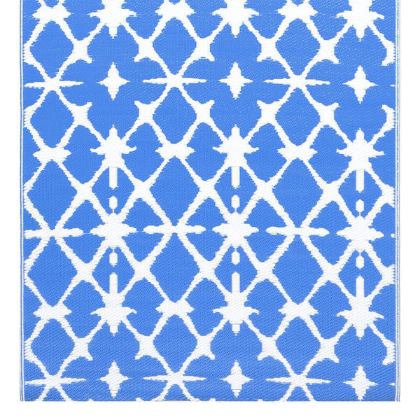 vidaXL Outdoor Rug ARAKIL White and Blue 190x290 cm PP