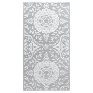 vidaXL Outdoor Rug ARAKIL Light Grey 80x150 cm PP
