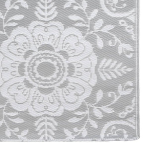 vidaXL Outdoor Rug ARAKIL Light Grey 80x150 cm PP