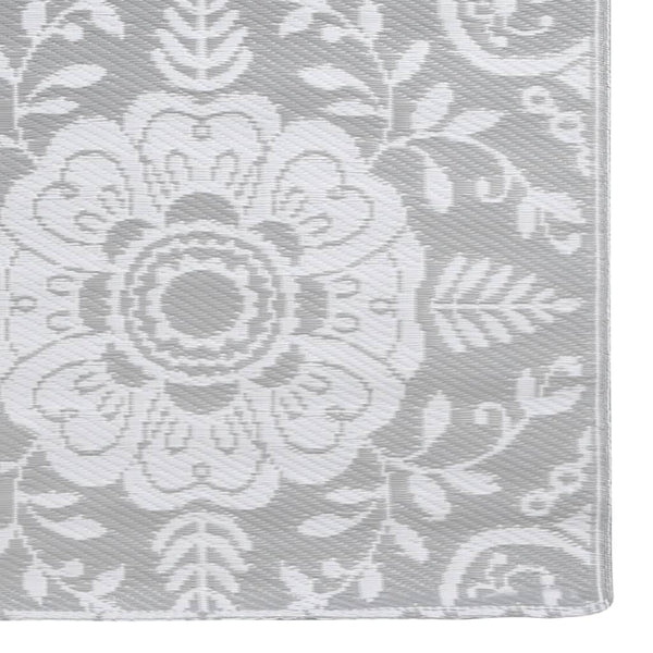 vidaXL Outdoor Rug ARAKIL Light Grey 80x150 cm PP