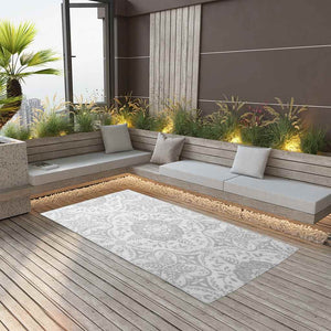 vidaXL Outdoor Rug ARAKIL Light Grey 120x180 cm PP