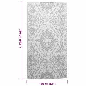 vidaXL Outdoor Rug ARAKIL Light Grey 160x230 cm PP