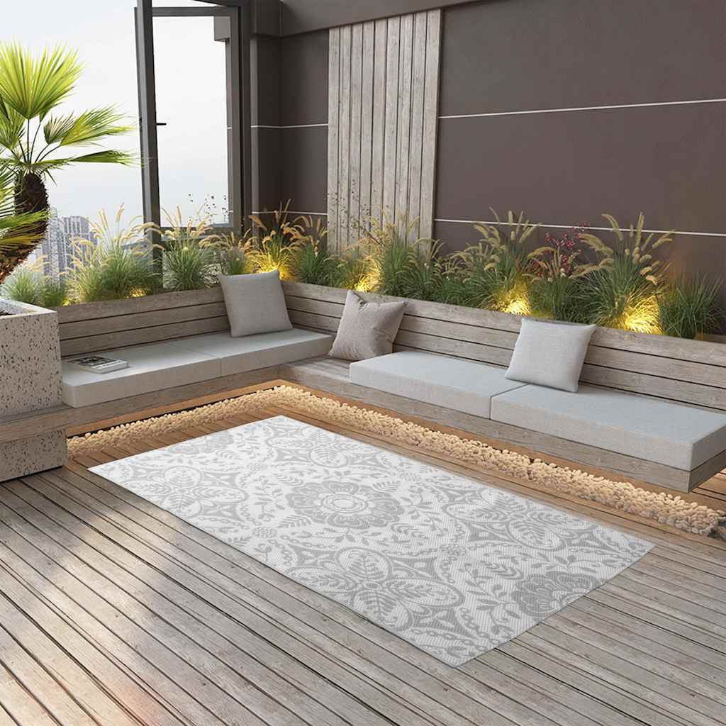 vidaXL Outdoor Rug ARAKIL Light Grey 160x230 cm PP