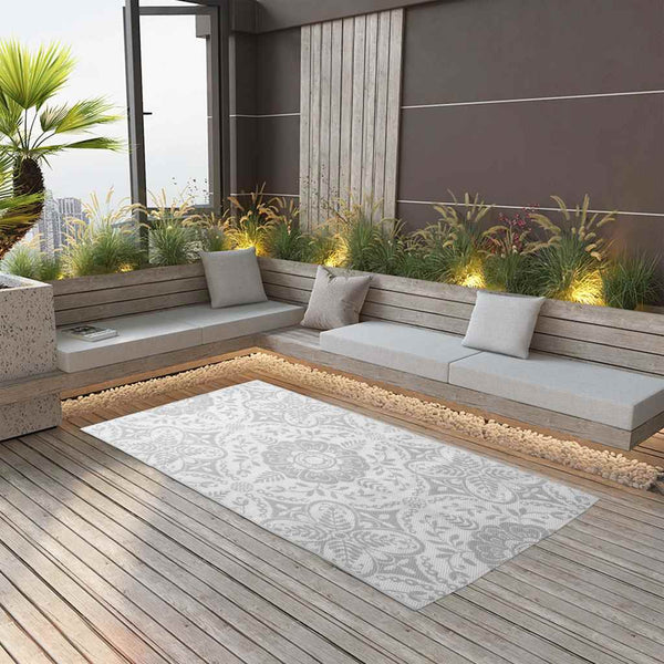 vidaXL Outdoor Rug ARAKIL Light Grey 160x230 cm PP