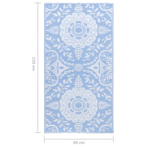 vidaXL Outdoor Rug ARAKIL Baby Blue 80x150 cm PP