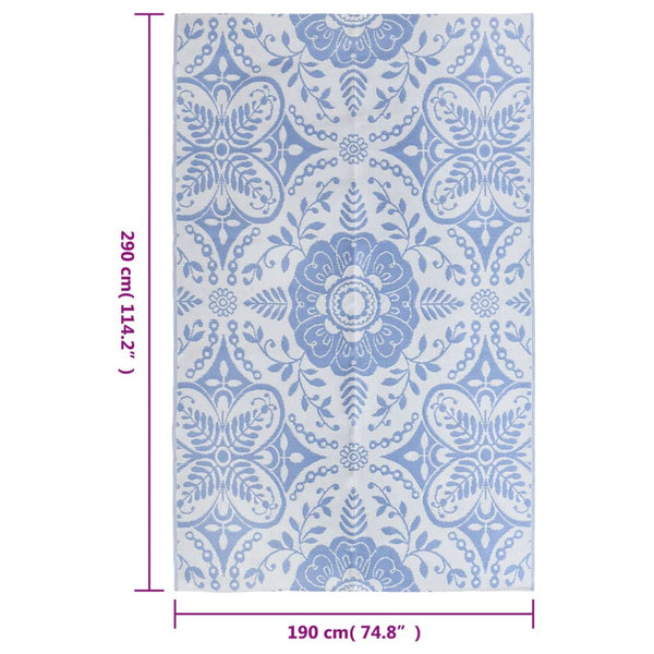 vidaXL Outdoor Rug ARAKIL Baby Blue 190x290 cm PP