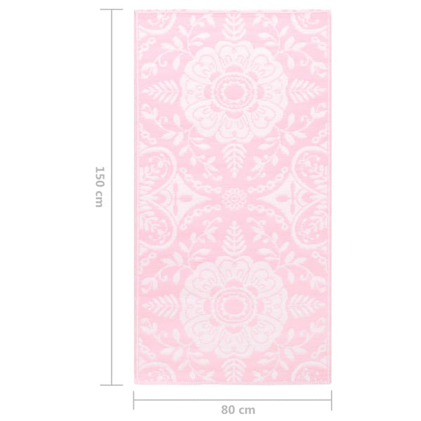 vidaXL Outdoor Rug ARAKIL Pink 80x150 cm PP