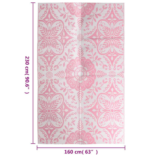 vidaXL Outdoor Rug ARAKIL Pink 160x230 cm PP