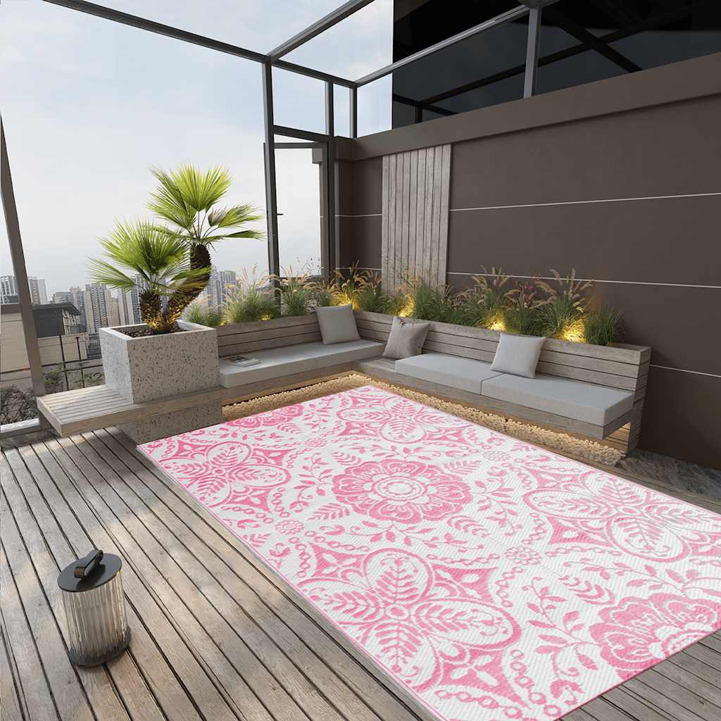 vidaXL Outdoor Rug ARAKIL Pink 190x290 cm PP
