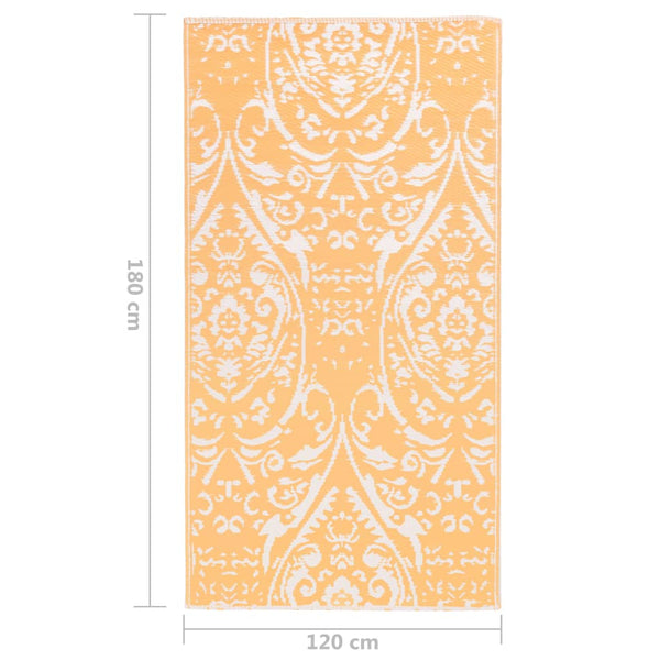 vidaXL Outdoor Rug ARAKIL Orange and Blue 120x180 cm PP