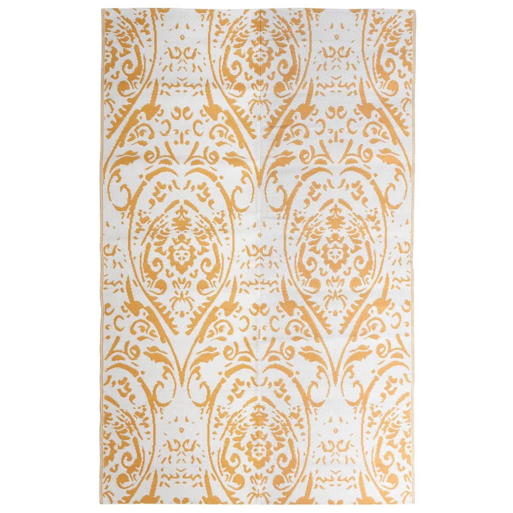 vidaXL Outdoor Rug ARAKIL Orange and White 190x290 cm PP