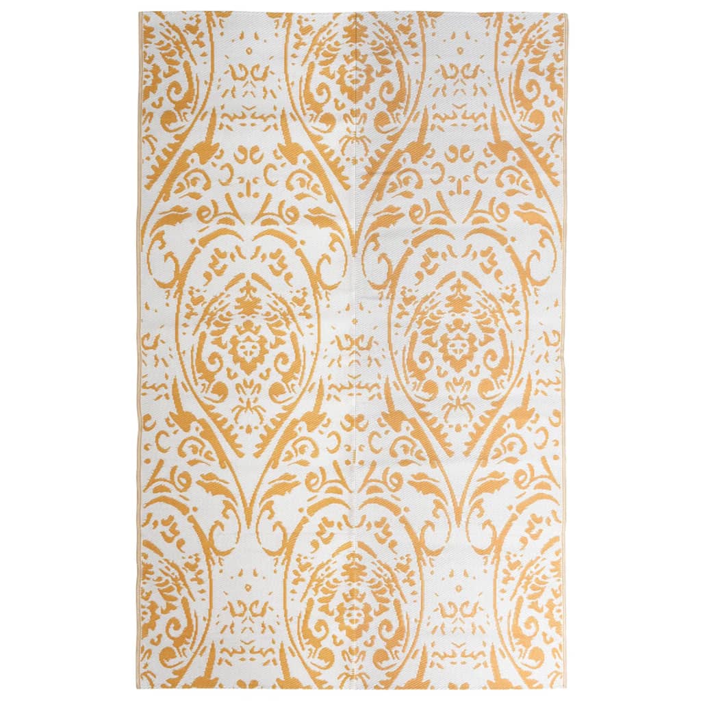 vidaXL Outdoor Rug ARAKIL Orange and White 190x290 cm PP