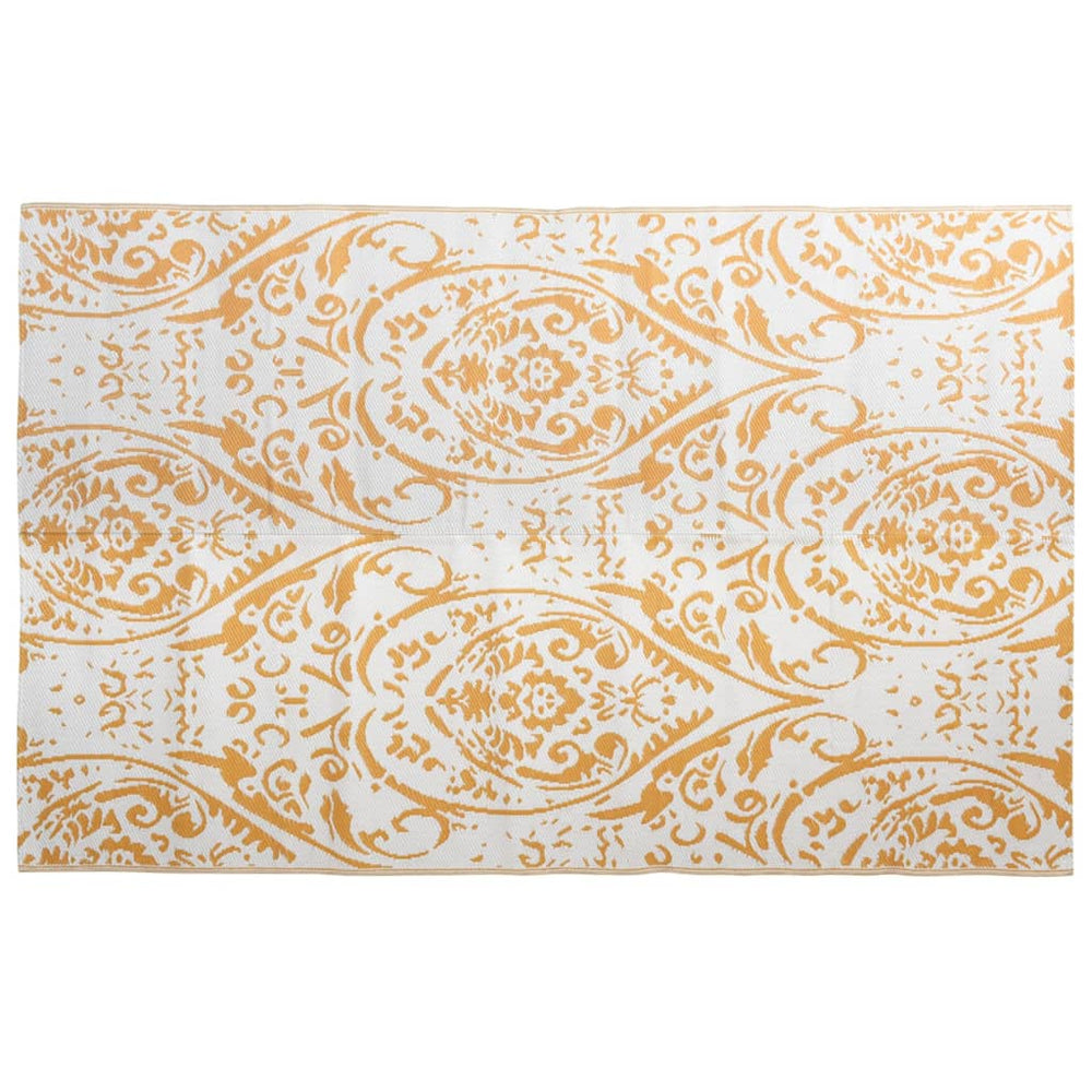 vidaXL Outdoor Rug ARAKIL Orange and White 190x290 cm PP
