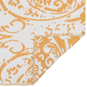 vidaXL Outdoor Rug ARAKIL Orange and White 190x290 cm PP