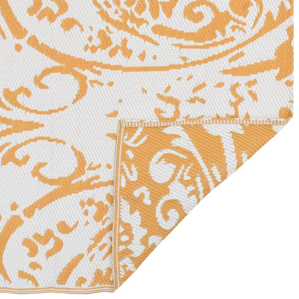 vidaXL Outdoor Rug ARAKIL Orange and White 190x290 cm PP