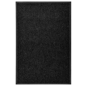 vidaXL Washable Doormat Black 60x90 cm