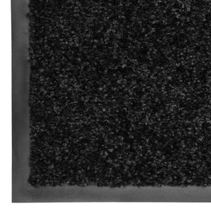 vidaXL Washable Doormat Black 60x90 cm