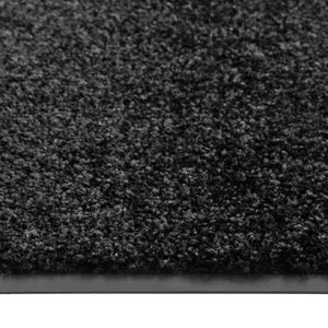 vidaXL Washable Doormat Black 60x90 cm