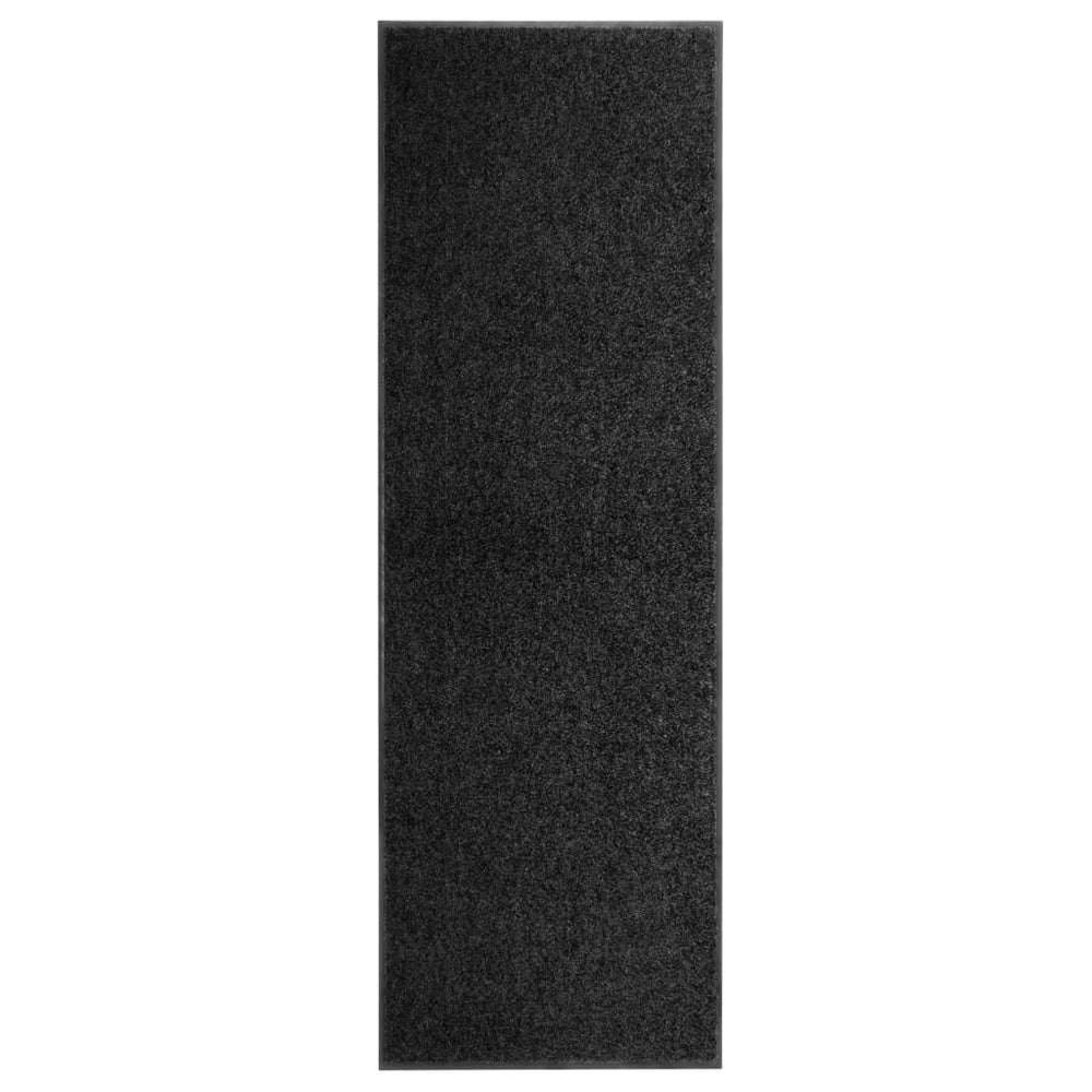 vidaXL Washable Doormat Black 60x180 cm