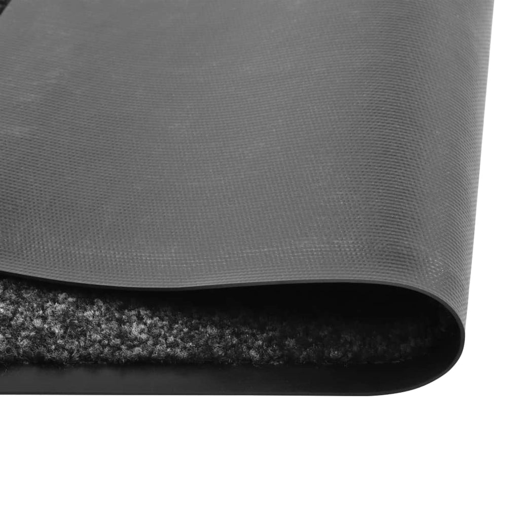 vidaXL Washable Doormat Black 90x150 cm