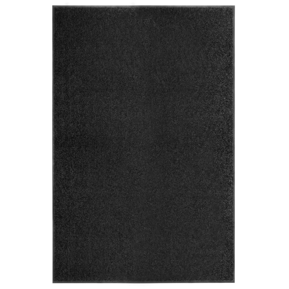 Waschbare Fußmatte Schwarz 120x180 cm