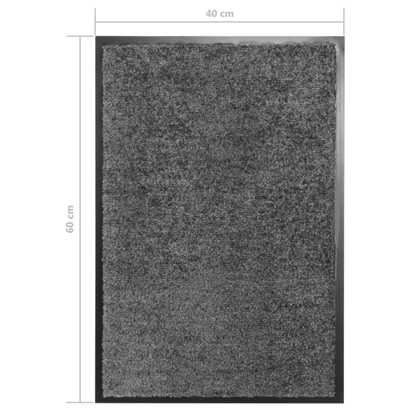Waschbare Fußmatte Anthrazit 40x60 cm