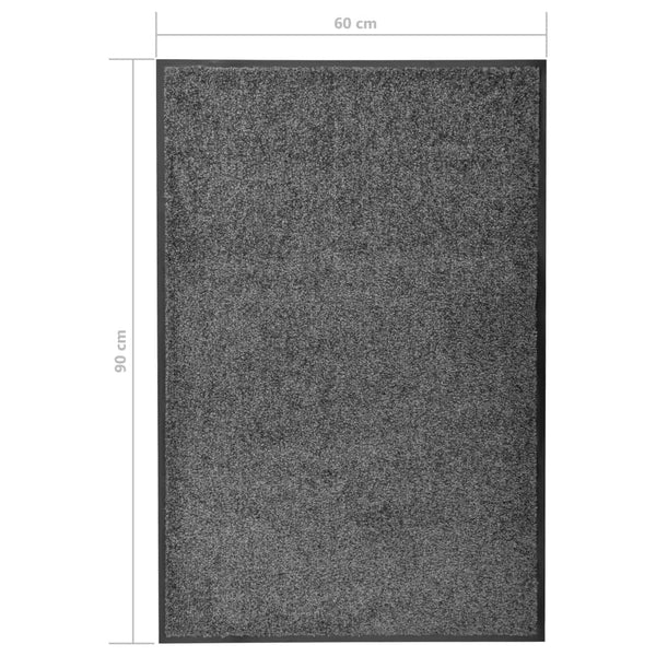 Waschbare Fußmatte Anthrazit 60x90 cm