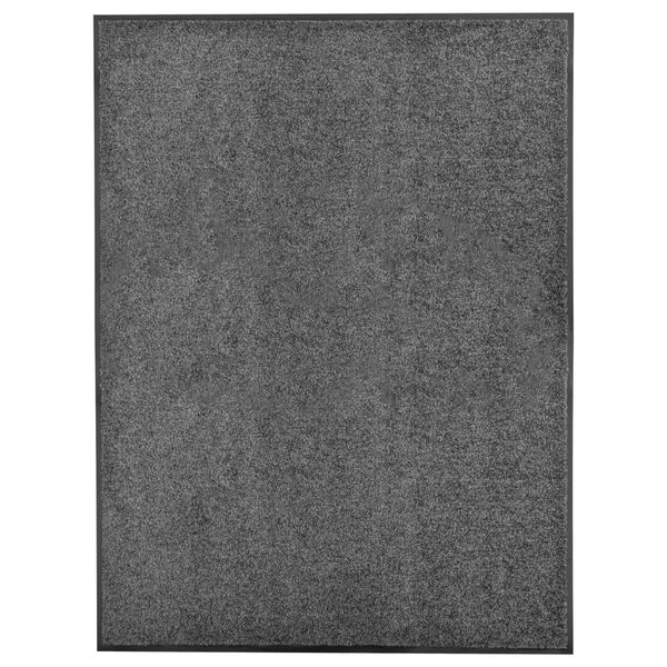 vidaXL Washable Doormat Anthracite 90x120 cm