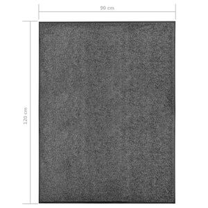 vidaXL Washable Doormat Anthracite 90x120 cm