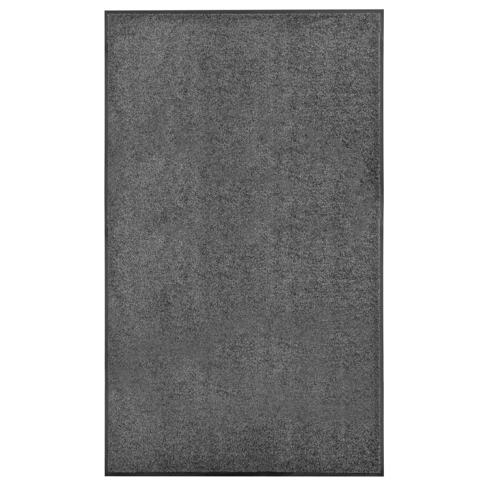 vidaXL Washable Doormat Anthracite 90x150 cm