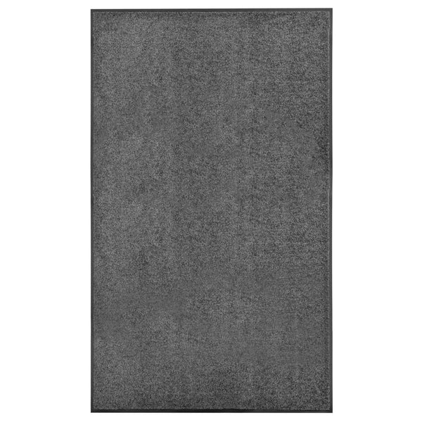 vidaXL Washable Doormat Anthracite 90x150 cm