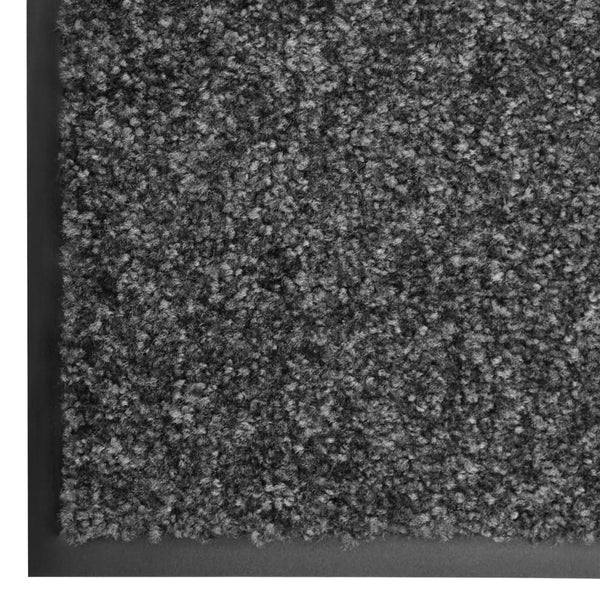 vidaXL Washable Doormat Anthracite 90x150 cm