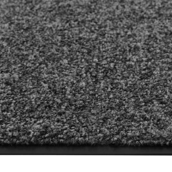vidaXL Washable Doormat Anthracite 90x150 cm