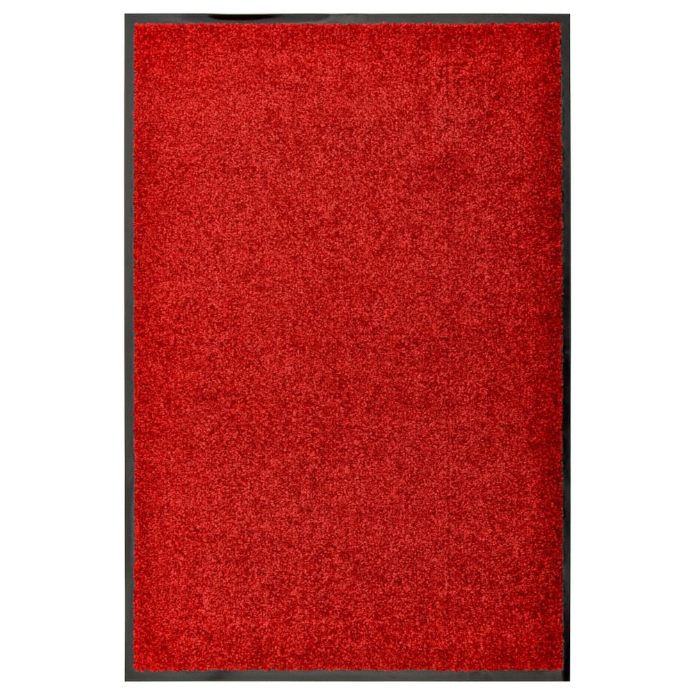 vidaXL Washable Doormat Red 60x90 cm