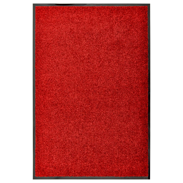 vidaXL Washable Doormat Red 60x90 cm