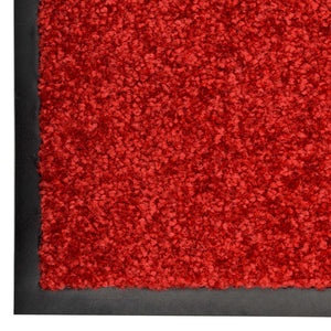 vidaXL Washable Doormat Red 60x90 cm