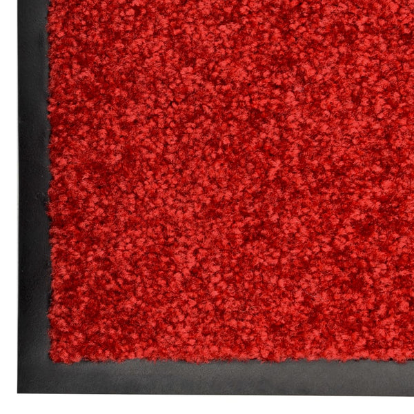vidaXL Washable Doormat Red 60x180 cm