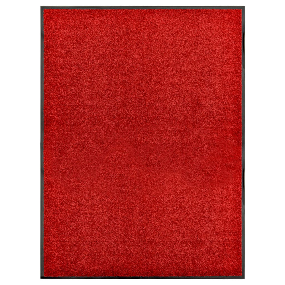 vidaXL Washable Doormat Red 90x120 cm