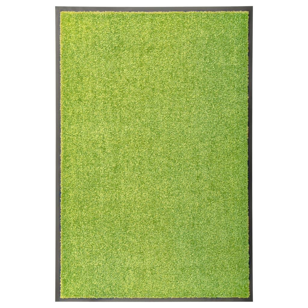 vidaXL Washable Doormat Green 60x90 cm