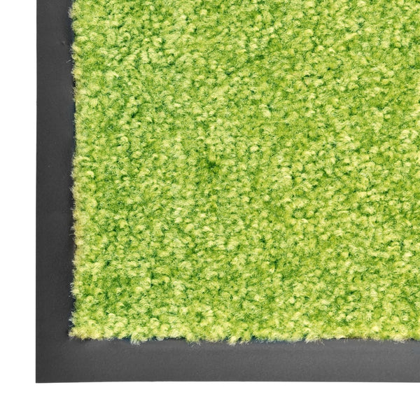 vidaXL Washable Doormat Green 60x90 cm