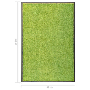 vidaXL Washable Doormat Green 60x90 cm