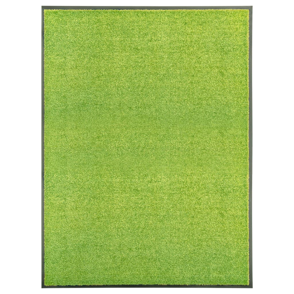 vidaXL Washable Doormat Green 90x120 cm