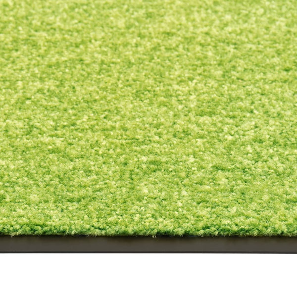 vidaXL Washable Doormat Green 90x120 cm