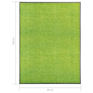 vidaXL Washable Doormat Green 90x120 cm