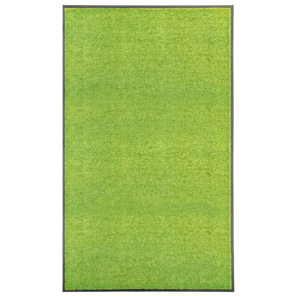 vidaXL Washable Doormat Green 90x150 cm